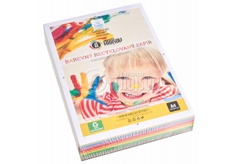Barevný recyklovaný papír růžový A4/180g/200 listů