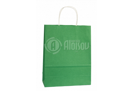 Papírová taška zelená 240x310x100mm