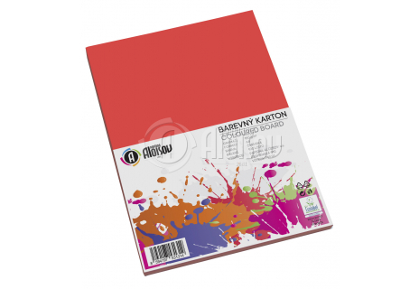 Barevný papír červený A4/180g/100 listů
