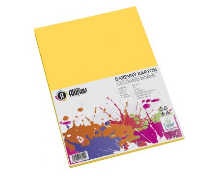 Barevný papír žlutý A3/180g/50 listů