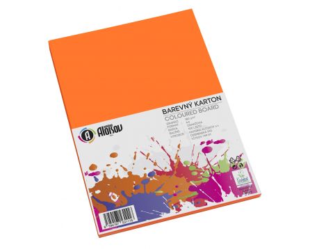 Barevný papír oranžový A4/180g/100 listů