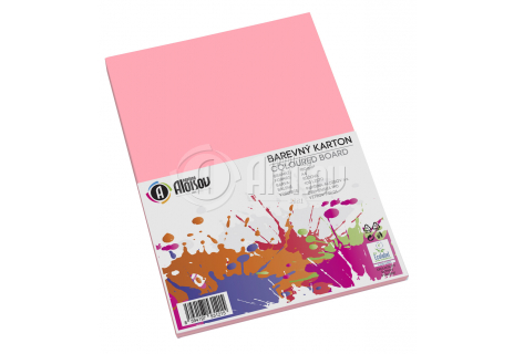 Barevný papír růžový A4/180g/100 listů