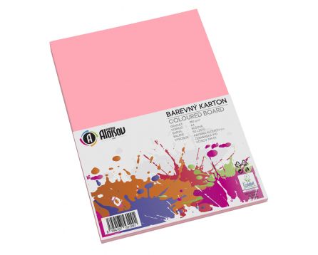 Barevný papír růžový A4/180g/50 listů