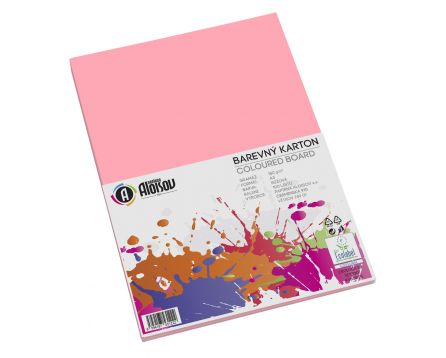 Barevný papír růžový A3/180g/100 listů