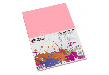 Barevný papír růžový A3/180g/50 listů