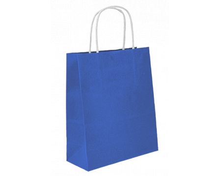 Papírová taška modrá 240x100x310mm