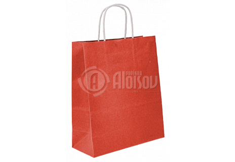 Papírová taška červená 240x310x100mm