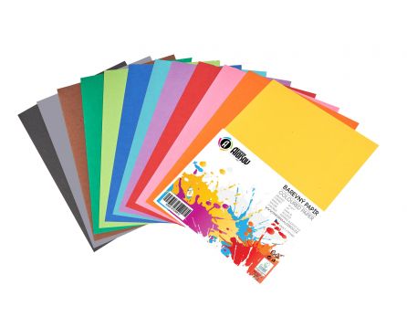 Barevný papír duha 12 barev A4/80g/60 listů