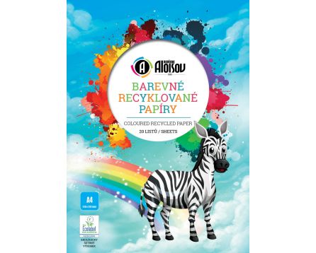 Složka barevných recyklovaných papírů 
