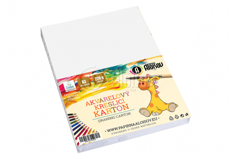 Akvarelový kreslicí karton bílý A3/220g/200 listů